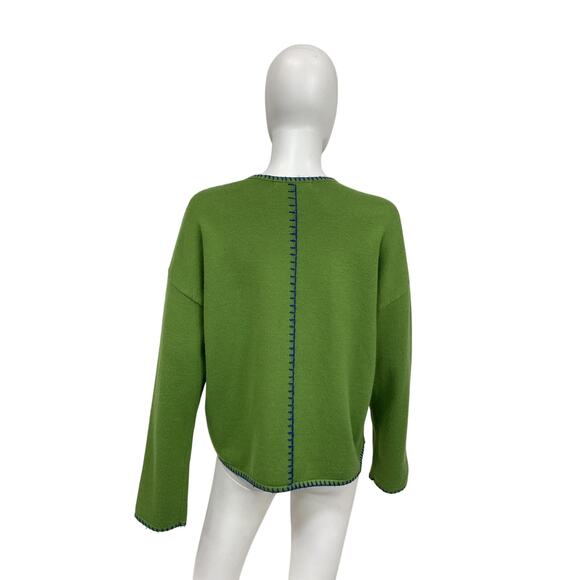 Simon Miller 'Glenn' Green Acrylic Embroidered Knitted Sweater Size XS - Picture 2 of 3